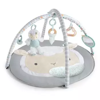 Ingenuity Sheep Spot Activity Gym Play Gym Овца с плюшевой развивающей игрой в помещении для упражнений на все тело 12470 [0 месяцев~] Игрушка, Игрушка, Оборудование, серый