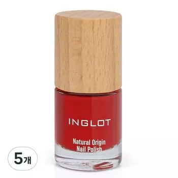 Inglot Natural Origin Nail Polish 8ml, 009 TIMELESS RED, 5 pcs.