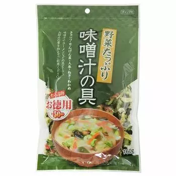 Ингредиенты для супа мисо Fujisawa Value с большим количеством овощей 160 г x 5 шт.