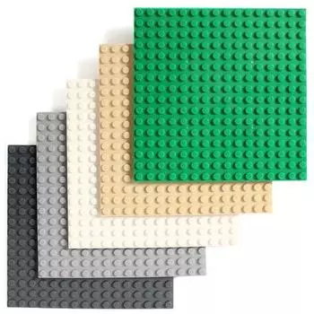 INIBUD Фундаментная плита Блок Пластина Классический Двусторонний Совместимый 16x16 Potch 5 Цвет Набор