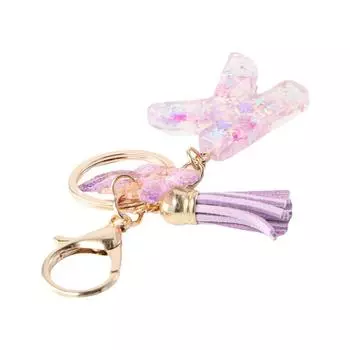 Инициалы алфавита фиолетовые снежинки брелок с буквами от А до Я 26 брелок с алфавитом украшение дома I