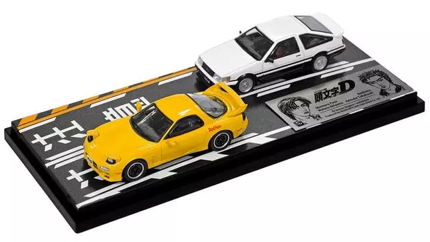 Initial D Set Wataru Akiyama Levin Turbo Keisuke Takahashi Завершенный продукт MODELER S 1/64 Vol.16 (АЕ86) и RX-7 (ФД3С)