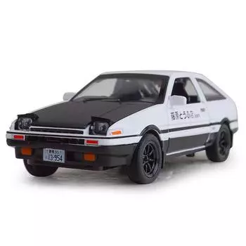 Initial New 128 D Toyota Trueno Ae86 Diecast Model Car Toy Soundlight Gift White Black