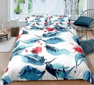 Ink Painting Duvet Cover Set Microfiber Abstract Natural Chinese Style Bedding Set Soft Landscape Theme 3 Pcs Comforter Cover EU Single(135x200cm)