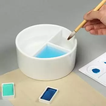 Ink Plate Watercolor Palette Ceramic Calligraphy Washer Ceramic Washing Palette Watercolor small square