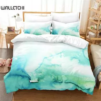 Ink Wash Printing Bedding Set Duvet Cover Set 3d Bedding Digital Printing Bed Linen Queen Size Bedding Set Fashion Design EU single(135x200cm)