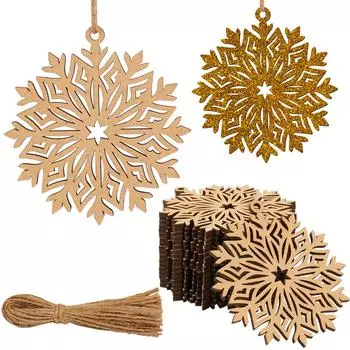 Inkdotpot 40 шт. ангельское деревянное украшение с отверстиями 3,5 незавершенные предварительно просверленные ломтики натурального дерева для поделок из дерева 3.5-4 cm коричневый