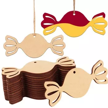 Inkdotpot 40 шт. обувь для коньков деревянный орнамент с отверстиями 3,5 незавершенные предварительно просверленные ломтики натурального дерева для поделок 3.5-4 cm коричневый