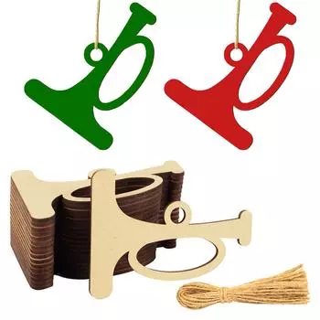 Inkdotpot 40 шт. обувь для коньков деревянный орнамент с отверстиями 3,5 незавершенные предварительно просверленные ломтики натурального дерева для поделок 3.5-4 cm коричневый