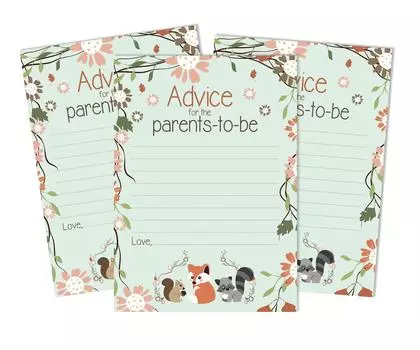 Inkdotpot 50 Baby Alphabet ABC Game Animals Baby Shower Game-Gender Neutral Party Supplies 5 x 7 Inches зелёный