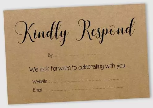 Inkdotpot 50 пустых карточек RSVP с крафт-конвертами Деревенские крафт-карты 4 x 6 - ответная карточка RSVP для свадьбы-свадебного душа-детского душа-репетиции 4 x 6 Inches ярко-розовый