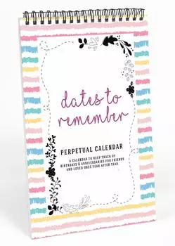 Inkdotpot Abstract Вечный календарь, важные даты для запоминания - ежемесячный и ежедневный журнал 6x9 для особых дней 9 x 6 Inches белый