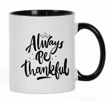 Inkdotpot Always Be Thankful керамическая кофейная кружка на 11 унций подарок с цитатами на День Благодарения для сотрудников, боссов, коллег 11oz оранжевый