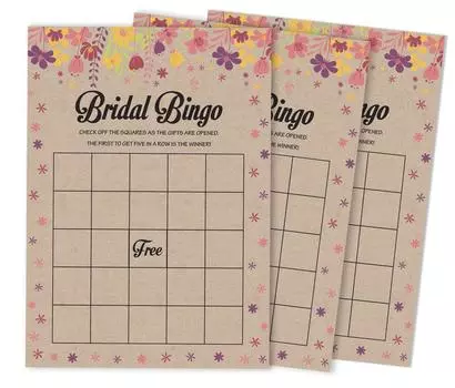 Inkdotpot CardsA для свадебного душа, девичник, объемный пустой квадрат, заполнение идей подарков 50A, деревенский крафт 5 x 7 Inches бежевый