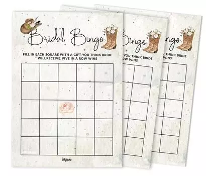 Inkdotpot CardsA для свадебного душа, девичника, массового пустого квадрата, заполнения идей подарков 5 x 7 Inches белый