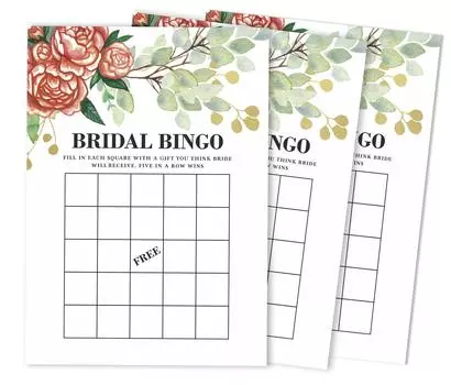 Inkdotpot CardsA для свадебного душа, девичника, массового пустого квадрата, заполнения идей подарков 5 x 7 Inches белый