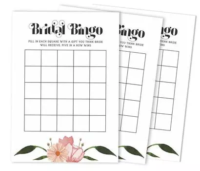 Inkdotpot CardsA для свадебного душа, девичника, массового пустого квадрата, заполнения идей подарков 5 x 7 Inches белый