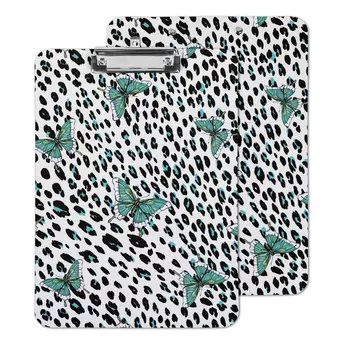 Inkdotpot Декоративный планшет-клип размером с букву с низкопрофильным зажимом, выдвижным отверстием для ключа для подвешивания картона для офиса, школы с бесплатным маркером и ластиком 9x12.5 Inches белый