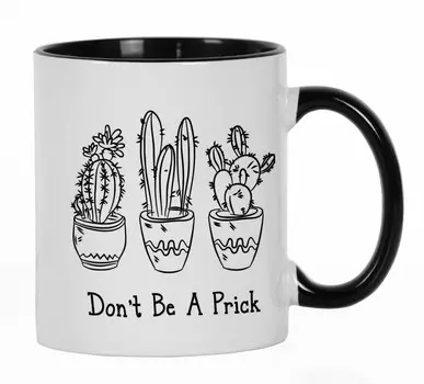 Inkdotpot Don t be a Prick 11 унций керамические кофейные кружки забавная новинка вдохновляющие цитаты подарок для коллеги босса 11oz оранжевый