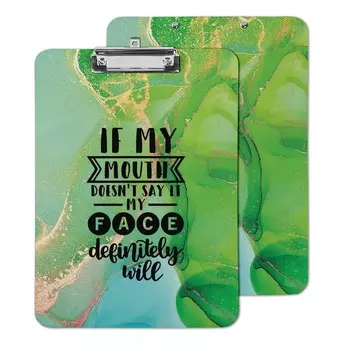 Inkdotpot Двусторонний планшет для сухого стирания Двусторонний планшет для сухого стирания Печатный картон Буфер для сухого стирания 9X12.5 зелёный