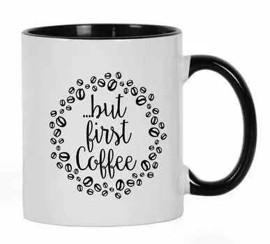 Inkdotpot Enjoy Your Coffee 11 Oz Керамические кофейные кружки отлично подходят для невесты Забавный новинка подарок для кофе 11oz чёрный