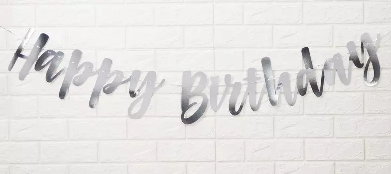 Inkdotpot готов к подвешиванию С Днем Рождения Курсивный Металлический Серебряный Флажок Предварительно Натянутый Детский День Рождения Баннер Флажки Товары для Вечеринки золотой