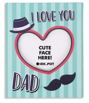 Inkdotpot I Love You Dad Магнитная фоторамка для холодильника -10 x 8 10 x 8 cm аква голубой