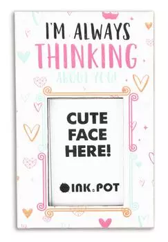 Inkdotpot I m Always Think About You Магнитная фоторамка для холодильника -9 x 5,5 9 x 5.5 cm белый