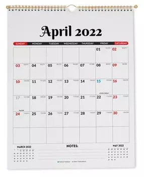 Inkdotpot Inkdotpot 16x12,5 Настенный календарь - работает до декабря 2023 г. Ежемесячный календарь на 2022-2023 гг. 16x12.5 Inches белый