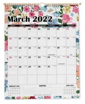 Inkdotpot Inkdotpot 16x12,5 Настенный календарь - работает до декабря 2023 г. Ежемесячный календарь на 2022-2023 гг. 16x12.5 Inches белый