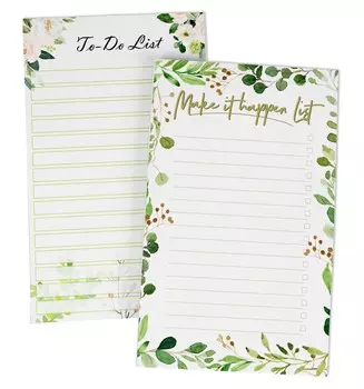 Inkdotpot Pack из 2 ежедневных планировщиков, недатированных блокнотов, блокнот для заметок, список дел, отрывной блокнот, органайзер, планировщик, организация задач (50 листов 7.5x4.5 inches светло-зеленый