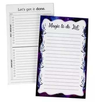 Inkdotpot Pack из 2 ежедневных планировщиков, недатированных блокнотов, блокнот для заметок, список дел, отрывной блокнот, органайзер, планировщик, организация задач (50 листов 7.5x4.5 inches белый