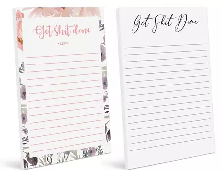 Inkdotpot Pack из 2 ежедневных планировщиков, недатированных блокнотов, блокнот для заметок, список дел, отрывной блокнот, органайзер, планировщик, организация задач (50 листов 7.5x4.5 inches персиковый