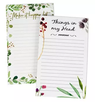 Inkdotpot Pack из 2 ежедневных планировщиков, недатированных блокнотов, блокнот для заметок, список дел, отрывной блокнот, органайзер, планировщик, организация задач (50 листов 7.5x4.5 inches светло-зеленый