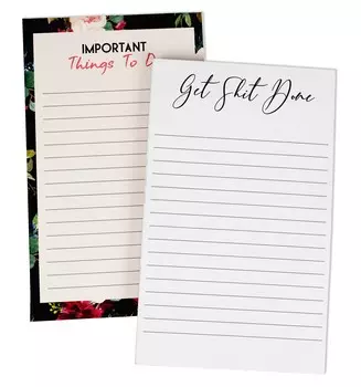 Inkdotpot Pack из 2 ежедневных планировщиков, недатированных блокнотов, блокнот для заметок, список дел, отрывной блокнот, органайзер, планировщик, организация задач (50 листов 7.5x4.5 inches чёрный