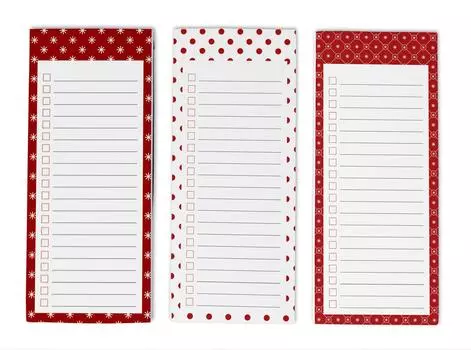 Inkdotpot Pack из 3 магнитных блокнотов со списком дел на холодильник, магнитные блокноты для холодильника, точечный дизайн (50 листов 8.75x3.8 Inches