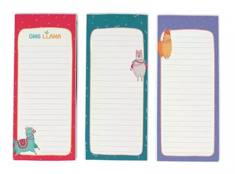 Inkdotpot Pack из 3 магнитных блокнотов со списком дел на холодильник - магнитные блокноты для холодильника- (50 листов 8.75x3.8 cm розовый