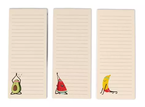 Inkdotpot Pack из 3 магнитных блокнотов со списком дел на холодильник - магнитные блокноты для холодильника- (50 листов 8.75x3.8 cm бежевый