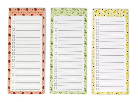 Inkdotpot Pack из 3 магнитных блокнотов со списком дел на холодильник - магнитные блокноты для холодильника- (50 листов 8.75x3.8 cm персиковый