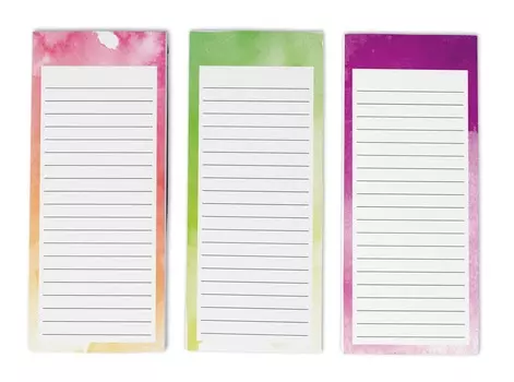 Inkdotpot Pack из 3 магнитных блокнотов со списком дел на холодильник - магнитные блокноты для холодильника- (50 листов 8.75x3.8 cm роза розовый