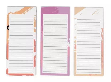 Inkdotpot Pack из 3 магнитных блокнотов со списком дел на холодильник - магнитные блокноты для холодильника- (50 листов 8.75x3.8 cm персиковый