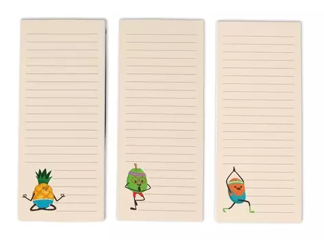 Inkdotpot Pack из 3 магнитных блокнотов со списком дел на холодильник - магнитные блокноты для холодильника- (50 листов 8.75x3.8 cm бежевый