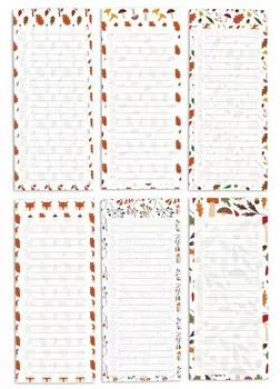 Inkdotpot Pack из 6 забавных магнитных списков для сухого стирания для холодильника, Wipe Clean w NoStain, быстрые заметки Список покупок и продуктов Белая доска для холодильника 8.75x3.8 cm оранжевый