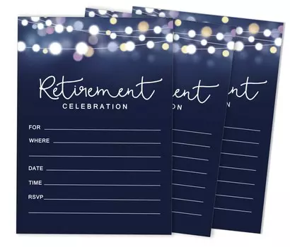 Inkdotpot Pack Of 30, Join Us Invitations With Envelopes, Retirement Party Celebration Invite Cards Fill-In Style Party Supplies 5 X 7 Inches 5 x 7 Inches чёрный