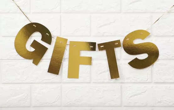 Inkdotpot Предварительно Натянутые Подарки Металлическая Золотая Овсянка Для Свадьбы Свадебный Душ Выход на пенсию День Рождения Поставки Овсянка Флаг DIY Вечеринка золотой