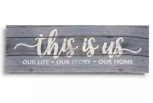 Inkdotpot Растянутый Холст Цитаты Настенный Художественный Декор, Это Мы Наша Жизнь. Наша История. Наш Домашний Декор Стены-twoRustic Wall Art Sign Small Size: 6 x 17 inches светло-синий