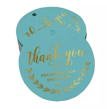 Inkdotpot Спасибо, что поделились нашим особым днем Свадебный душ-Детский душ-Выход на пенсию-Свадьба-Бутылка на день рождения 50 Gold Foil Tags чёрный