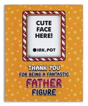 Inkdotpot Спасибо за то, что вы фантастическая фигурка отца, фотомагнитная рамка для холодильника, милый подарок для отчима, дяди | 10 х 8 10 x 8 cm оранжевый