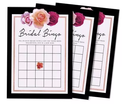 Inkdotpot Свадебный душ Девичник Объемный пустой квадрат Заполнить идеи подарков 5 x 7 Inches белый