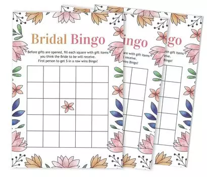 Inkdotpot Свадебный душ Девичник Объемный пустой квадрат Заполнить идеи подарков 5 x 7 Inches белый